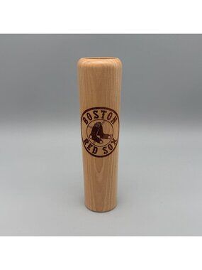Boston Red Sox Laser Engraved Wooden Mug Baseball Bat Shape Dugout Mug